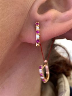 *Серьги Рубин цв Красное арт. 23950-103-421 (вес 2,41 г) - фото 329818