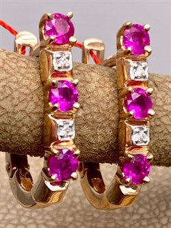 *Серьги Рубин цв Красное арт. 23818-103-059 (вес 3,12 г) - фото 329822 *Серьги Рубин цв Красное арт. 23818-103-059 (вес 3,12 г) - фото 329822