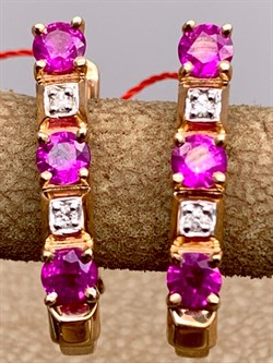 *Серьги Рубин цв Красное арт. 23818-103-059 (вес 3,12 г) - фото 329824 *Серьги Рубин цв Красное арт. 23818-103-059 (вес 3,12 г) - фото 329824