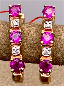 *Серьги Рубин цв Красное арт. 23818-103-059 (вес 3,12 г) - фото 329825 *Серьги Рубин цв Красное арт. 23818-103-059 (вес 3,12 г) - фото 329825