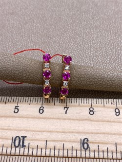 *Серьги Рубин цв Красное арт. 23818-103-059 (вес 3,12 г) - фото 329826 *Серьги Рубин цв Красное арт. 23818-103-059 (вес 3,12 г) - фото 329826