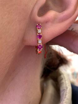 *Серьги Рубин цв Красное арт. 23818-103-059 (вес 3,12 г) - фото 329827 *Серьги Рубин цв Красное арт. 23818-103-059 (вес 3,12 г) - фото 329827