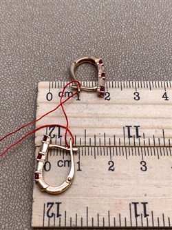 *Серьги Рубин цв Красное арт. 23818-103-059 (вес 3,12 г) - фото 329828 *Серьги Рубин цв Красное арт. 23818-103-059 (вес 3,12 г) - фото 329828