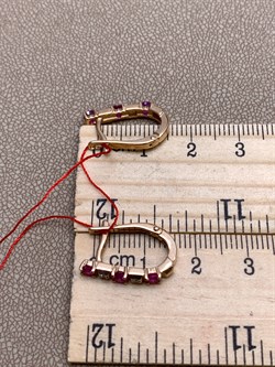 *Серьги Рубин цв Красное арт. 23818-103-059 (вес 3,12 г) - фото 329829 *Серьги Рубин цв Красное арт. 23818-103-059 (вес 3,12 г) - фото 329829