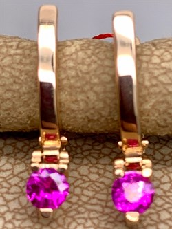 *Серьги Рубин цв Красное арт. 23489-103-896 (вес 2,73 г) - фото 329831 *Серьги Рубин цв Красное арт. 23489-103-896 (вес 2,73 г) - фото 329831