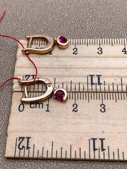 *Серьги Рубин цв Красное арт. 23489-103-896 (вес 2,73 г) - фото 329837 *Серьги Рубин цв Красное арт. 23489-103-896 (вес 2,73 г) - фото 329837
