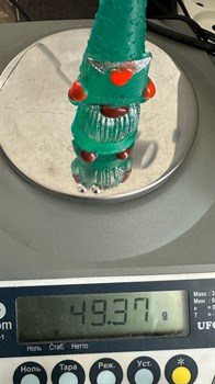 Гномик с письмом р.3,5-10см Подставка для колец арт 250330 Изумруд Золотая поталь вес 49,37 - фото 329845