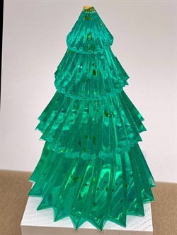 Ёлочка острая р.8-9,5 см Изумруд Золотая поталь арт 250331 вес 92,12 гр - фото 329850