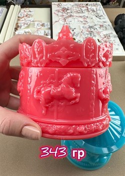 Шкатулка Карусель Чайная Роза р.10*10 см арт 250300 вес 343 гр - фото 329869