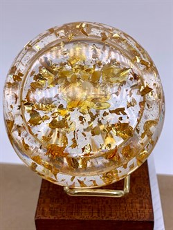 Шкатулка Бочонок р-р 4,5*6 см Янтарь Золотая поталь арт 250305 вес 101,19 гр - фото 329920 Шкатулка Бочонок р-р 4,5*6 см Янтарь Золотая поталь арт 250305 вес 101,19 гр - фото 329920