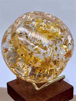 Шкатулка Бочонок р-р 4,5*6 см Янтарь Золотая поталь арт 250305 вес 101,19 гр - фото 329921 Шкатулка Бочонок р-р 4,5*6 см Янтарь Золотая поталь арт 250305 вес 101,19 гр - фото 329921