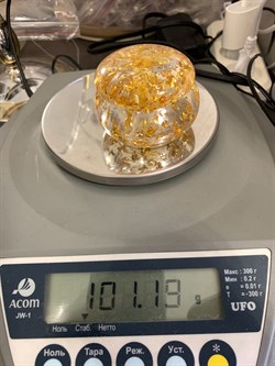 Шкатулка Бочонок р-р 4,5*6 см Янтарь Золотая поталь арт 250305 вес 101,19 гр - фото 329926 Шкатулка Бочонок р-р 4,5*6 см Янтарь Золотая поталь арт 250305 вес 101,19 гр - фото 329926