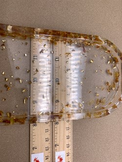 Подносик р.24-10-1,5 см Янтарь Золотая поталь арт 250306 вес 146,62 гр - фото 329933