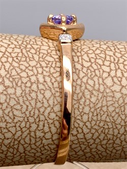 *Кольцо р.18 Танзанит цв Красное арт. 14108-104-085 (вес 1,21 г) - фото 329964