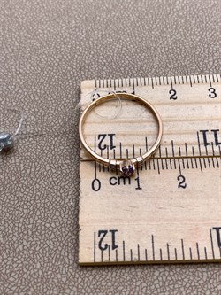 *Кольцо р.19 Танзанит цв Красное арт. 14107-104-609 (вес 1,24 г) - фото 330008