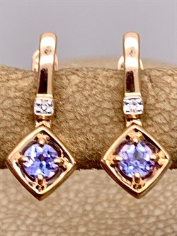 *Серьги Танзанит цв Красное арт. 24108-104-926 (вес 2,1 г) - фото 330020