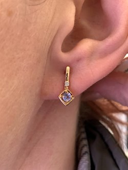 *Серьги Танзанит цв Красное арт. 24108-104-926 (вес 2,1 г) - фото 330021