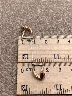 *Серьги Танзанит цв Красное арт. 24108-104-926 (вес 2,1 г) - фото 330022