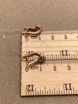 *Серьги Танзанит цв Красное арт. 24108-104-926 (вес 2,1 г) - фото 330023