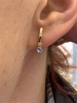 *Серьги Танзанит цв Красное арт. 24107-104-661 (вес 1,76 г) - фото 330047