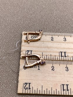 *Серьги Танзанит цв Красное арт. 24107-104-661 (вес 1,76 г) - фото 330049