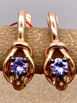 *Серьги Танзанит цв Красное арт. 24187-104-834 (вес 3,65 г) - фото 330070