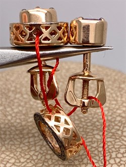 *Пусеты Трансформеры Танзанит цв Красное арт. 23868-104-490 вес 4,57 г - фото 330093 *Пусеты Трансформеры Танзанит цв Красное арт. 23868-104-490 вес 4,57 г - фото 330093