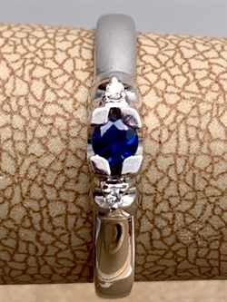 *Кольцо р.17 Сапфир цв Белое арт. 13620-202-235 (вес 1,86 г) - фото 330139