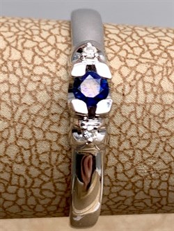 *Кольцо р.17 Сапфир цв Белое арт. 13620-202-235 (вес 1,86 г) - фото 330141