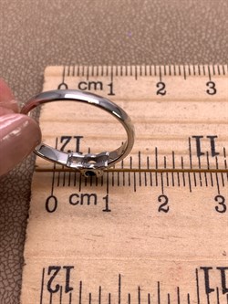 *Кольцо р.17 Сапфир цв Белое арт. 13620-202-235 (вес 1,86 г) - фото 330144