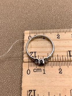 *Кольцо р.17 Сапфир цв Белое арт. 13620-202-235 (вес 1,86 г) - фото 330145