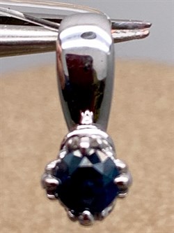 *Подвеска Сапфир цв Белое арт. 3784-202-662 (вес 1,02 г) - фото 330175 *Подвеска Сапфир цв Белое арт. 3784-202-662 (вес 1,02 г) - фото 330175
