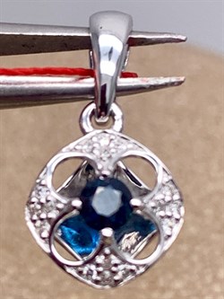 *Подвеска Сапфир цв Белое арт. 33475-202-305 (вес 0,8 г) - фото 330226 *Подвеска Сапфир цв Белое арт. 33475-202-305 (вес 0,8 г) - фото 330226