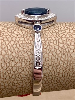 *Кольцо р.18,5 Сапфир цв Белое арт. 13990-202-826 (вес 2,05 г) - фото 330245