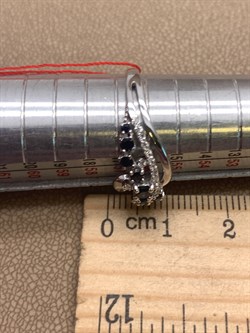 *Кольцо р.18 Сапфир цв Белое арт. 13639-202-084 (вес 2,58 г) - фото 330250