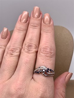 *Кольцо р.18 Сапфир цв Белое арт. 13639-202-084 (вес 2,58 г) - фото 330255