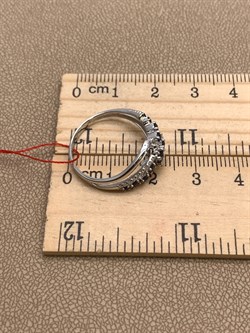 *Кольцо р.18 Сапфир цв Белое арт. 13639-202-084 (вес 2,58 г) - фото 330258