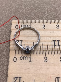 *Кольцо р.16 Сапфир цв Белое арт. 13410-202-232 (вес 1,81 г) - фото 330290