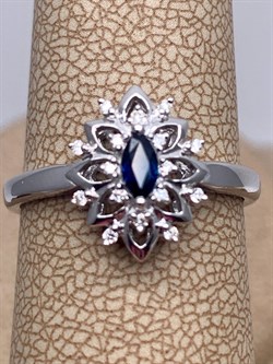 *Кольцо р.17,5 Сапфир цв Белое арт. 13462-202-210 (вес 2,06 г) - фото 330297 *Кольцо р.17,5 Сапфир цв Белое арт. 13462-202-210 (вес 2,06 г) - фото 330297