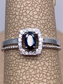 *Кольцо р.16 Сапфир цв Белое арт. 13586-202-330 (вес 1,37 г) - фото 330321