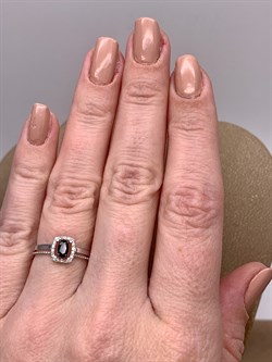 *Кольцо р.16 Сапфир цв Белое арт. 13586-202-330 (вес 1,37 г) - фото 330322