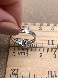 *Кольцо р.16 Сапфир цв Белое арт. 13586-202-330 (вес 1,37 г) - фото 330323