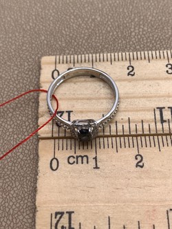 *Кольцо р.16 Сапфир цв Белое арт. 13586-202-330 (вес 1,37 г) - фото 330324