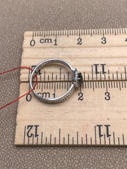 *Кольцо р.16 Сапфир цв Белое арт. 13586-202-330 (вес 1,37 г) - фото 330325