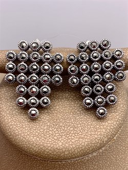 *Серьги Марказит арт HE661-141 Вес 17,9 г - фото 330334