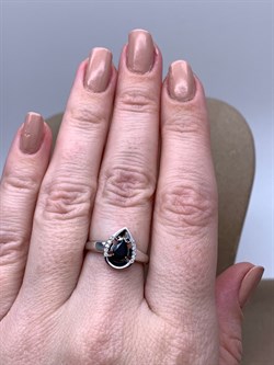 *Кольцо р.17,5 Сапфир цв Белое арт. 13515-202-725 (вес 2,31 г) - фото 330438