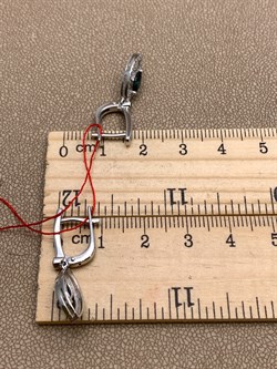 *Серьги Сапфир цв Белое арт. 23990-202-970 (вес 3,43 г) - фото 330452