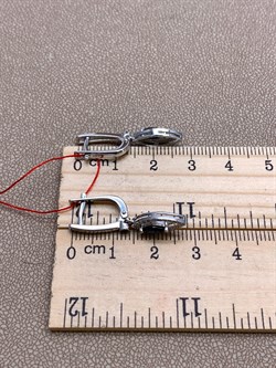 *Серьги Сапфир цв Белое арт. 23990-202-970 (вес 3,43 г) - фото 330453