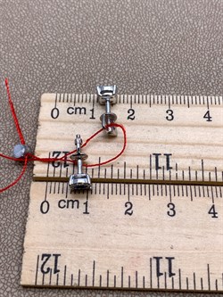 *Пусеты Сапфир цв Белое арт. 23395-202-087 (вес 1,86 г) - фото 330473