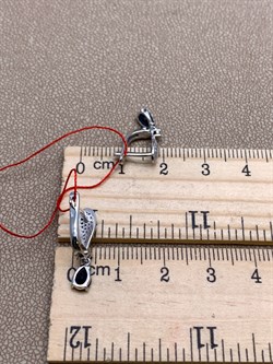 *Серьги Сапфир цв Белое арт. 23410-202-287 (вес 2,31 г) - фото 330480